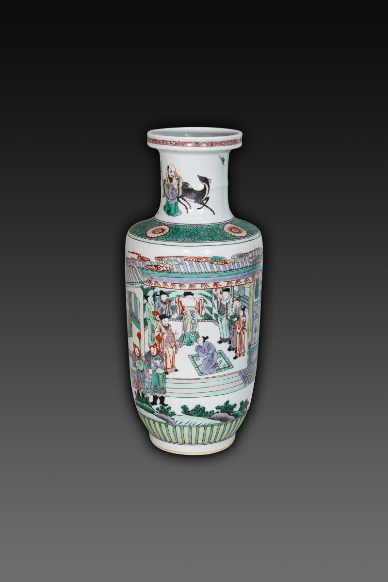 清 人物故事棒槌赏瓶